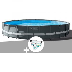 Image de Intex Kit piscine tubulaire Ultra XTR Frame ronde 6,10 x 1,22 m + Kit de traitement au chlore