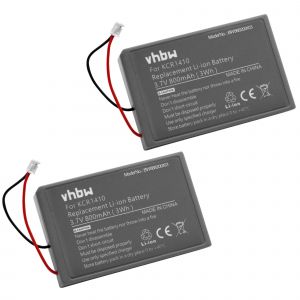 Image de Vhbw 2x Batteries compatible avec Sony PS4 Dualshock Controller V2 manette de jeu (800mAh, 3,7V, Li-ion)