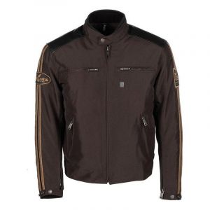 Helstons Blouson cuir/textile Ace marron- L