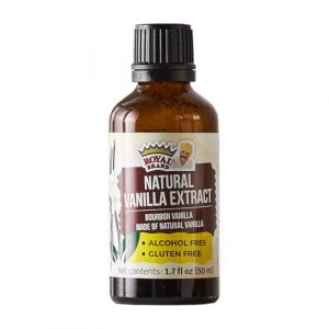 Royal Brand Extrait de vanille sans alcool / Extrait de vanille pure Variété de bourbon de Madagascar 50 ml Halal Bouteille en verre