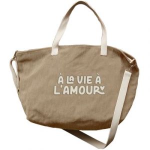 Sac Cabas XL Velours - À la Vie à l'Amour