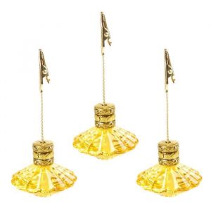 Autour de Minuit Set de 3 Porte-noms - H12 x 6 cm - Or