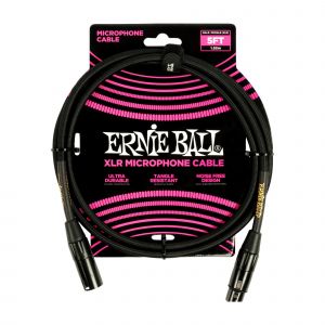 Image de Ernie Ball 6390 c&acirc;ble micro XLR m&acirc;le - XLR femelle 1,5 m&egrave;tre noir