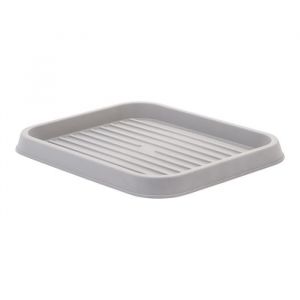 Iris Ohyama Égouttoir, Plateau, Bac à Chaussures plastique, Lot de 3,SHT-S, Argent, Clips de fermeture- L38 x P76 x H2.5 cm