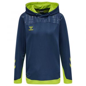 Hummel Lead Sweat &agrave; Capuche - Bleu Marine/Vert Femme, pointure Small - Bleu - Taille Small