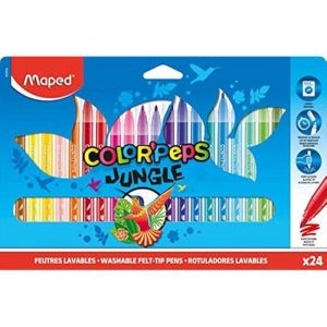 Maped Lot de 24 feutres 24 couleurs