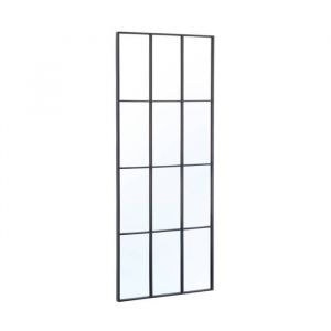 Sweeek - Miroir rectangulaire industriel acier noir - 60 x 140 x 2,5 cm - Terry