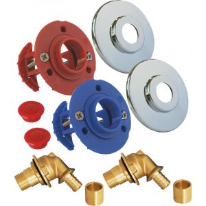 Mr Plomberie Sortie cloison FIXOPLAC EVIER/LAVABO PER &agrave; glissement O16-M&acirc;le 3/8&agrave;