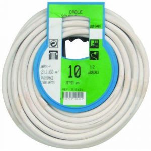 Image de PROFIPLAST Couronne de câble 10 m HO5VVF 2 x 1 mm2 Blanc