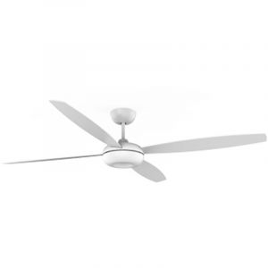 Boutica-design Ventilateur de Plafond Kudari 165,7cm Blanc Blond Blanc -