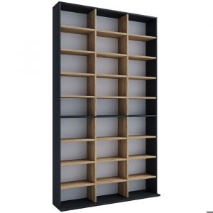 Vcm Étagère En Bois Pour Cd Et Dvd Étagère À Livres Étagère À Médias Séparateur De Pièce Étagère Décorative Megosa Xl