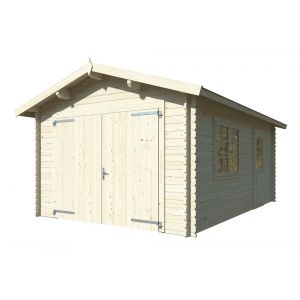 Abris bois / Garage bois Prague porte bois SU 15,9m2