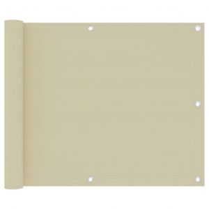 VidaXL Écran de balcon Crème 75x500 cm Tissu Oxford