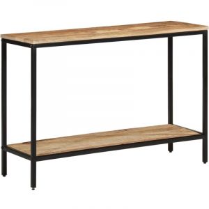VidaXL Table console 100x35x70 cm bois de manguier massif brut, bout de canap&eacute;, tables de couloir, support de couloir, table de couloir