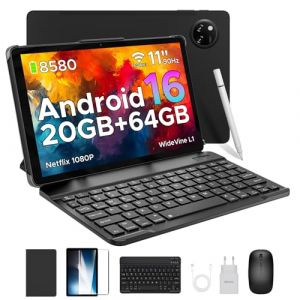 Doogee Tablette Tactile Avec clavier et stylet TAB A9+ 11 Android 15 20 Go +64 Go 8580 mAh Caméra 13MP/GPS/WIFI Tablet - Noir
