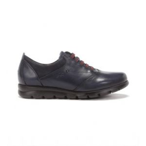 Fluchos Pour femme. Baskets Susan en cuir bleu