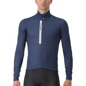 Castelli Entrata Thermal Jersey, Belgian Blue/Silver Gray