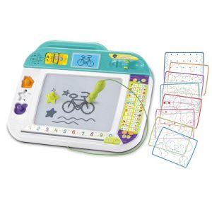 Vtech Mon Ardoise Interactive Apprenti-Écriture - Tablette Dessin Enfant - Ardoise Magique avec Stylet, Pochoirs et Tampons - Jouet Éducatif - Cadeau Enfant Dès 3 Ans - Contenu en Français