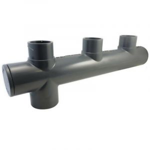 Jardiboutique Collecteur piscine &oslash; 50 mm sortie excentr&eacute;e raccord pvc pression