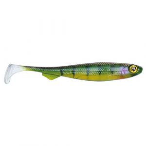 Image de Fox Rage Slick Shad &ndash; Poisson en caoutchouc pour la p&ecirc;che au lancer des brochets, sandres et perches, leurre en caoutchouc pour la p&ecirc;che au jig et &agrave; la dandine, Colle &agrave; broder UV., 13 cm