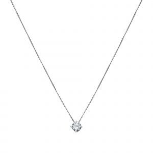 Cleor Collier En Argent 925/1000 Et Zircon