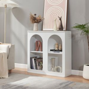 Buffet Trorhun 80 x 30 x 80 cm blanc [en.casa]