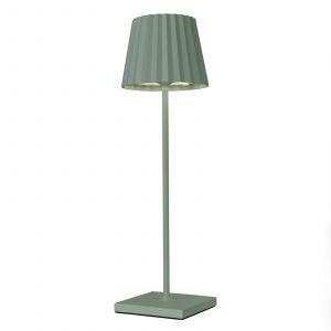 Sompex Troll 2.0 Lampe de table de jardin LED - Fonctionne sur batterie - Aluminium - Intensité variable - Protection contre les projections d'eau - Avec station de chargement - Couleur : vert