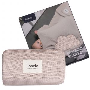 Lionelo Bamboo Blanket 100x75 cm légere Couverture Enfant, Couverture Poussette bébé en Bambou, Housse de lit, 100% Coton, Naturel, Doux, antibactérien, hypoallergénique, antifongique (Beige)