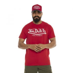 Vondutch - T-shirt Homme Coton Aucun Life Slim Col rond Manches courtes - Rouge (Pièce)