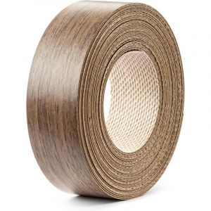 Cyclingcolors 1x Bande de Chant Thermocollant 21mm x 5m Epaisseur 0,50mm Mélaminé Facile à Appliquer Bricolage Étagère Meuble Panneau Bois Durable, chêne rustique