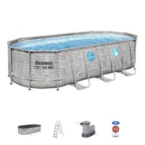 Bestway Steel Pro Max Splashview Piscine hors sol ovale, 549 x 274 x 122 cm 56716