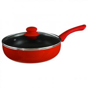 Secret de Gourmet Sauteuse Alu Induction Essentielle Rouge 24 Cm