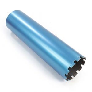 wiltec Foret diamant pour Carotteuse ø 132 mm – Rendement moyen – 1¼ unc – Longueur 450 mm – Métal fritté – Forage à humide – Chantier Carrelage