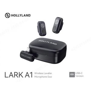 Hollyland Microphone sans fil LARK A1 Duo 2TX 1RX USB-C avec réduction du bruit 32 h