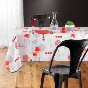 Nappe antitac rectangulaire 150x240 cm Coquelicots Rouge 150 x 240
