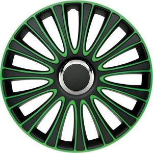 Auto-style Jeu d'enjoliveurs LeMans 16-inch noir/vert