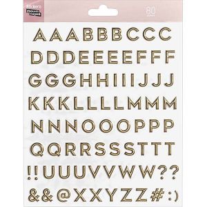 Draeger Stickers autocollants Alphabet doré