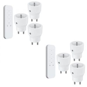 KYF Lot de 6 Prises 2300W avec 2 télécommandes intérieure