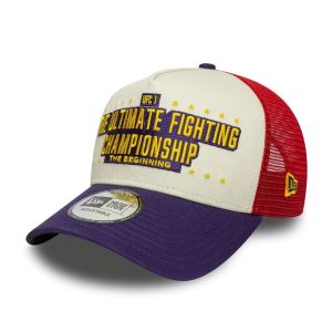 Casquette 9forty E-Frame Trucker Ufc Ultimate Fighting Ulti-Man Crème Bleue Rouge