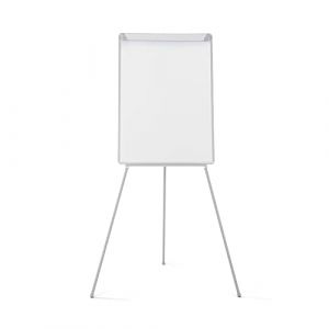 Bi-office Chevalet de Conférence Trépied Économique, Magnétique, Gris, Paperboard avec Cadre Plastique 70X100 cm