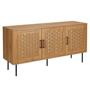 Oviala Buffet 3 portes scandinave rectangulaire L150 cm bois