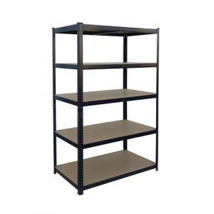 Relaxdays &Eacute;tag&egrave;re pour charges lourdes, choix de tailles, 875 kg, 5 niveaux, pour cave/garage, &agrave; embo&icirc;ter, noir/marron