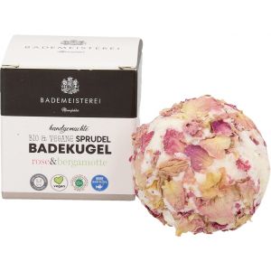 Bademeisterei Boule de Bain Moussante - Bio & Vegan - Rose & Bergamote - 50 g