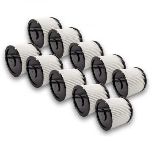 Vhbw 10x filtre rond pour aspirateur multifonction compatible avec Einhell TH-VC 1815, TH-VC 1820 ARG, TH-VC 1820 EX, TH