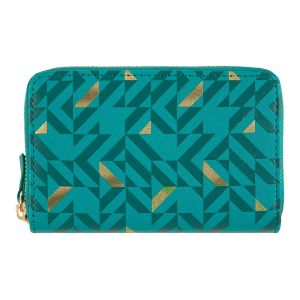 Image de Portefeuille Femme Vert Turquoise Doré Draeger