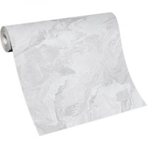 Erismann - bricoflor Papier Peint imitation marbre cème Tapisserie intissée crème pour chambre, cuisine & plus Papier Peint design effet marbre