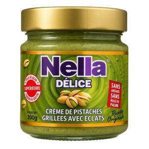 Nella D&eacute;lice &ndash; 200g P&acirc;te &agrave; tartiner orientale Cr&egrave;me onctueuse 25% de pistache &ndash; Id&eacute;ale pour cr&ecirc;pes gaufres & desserts gourmands