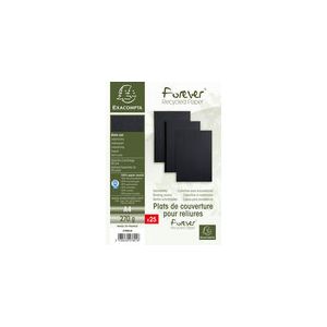 Image de Exacompta Plats de couverture grain cuir noirs A4 x 25