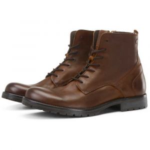 Jack & Jones Jfworca Leather 19 STS, Bottes & Bottines Classiques Homme, Marron(Cognac Cognac), 45 EU