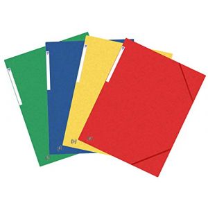 Oxford Lot de 10 Chemises 3 Rabats Top File + A3 avec Elastique Couverture Carte Noir